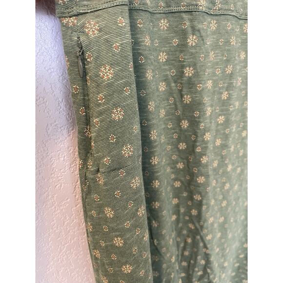 Toad & Co Women's Rosemarie Dress A-Line Cap Sleeves V-Neck Green Floral Size M - Picture 4 of 10